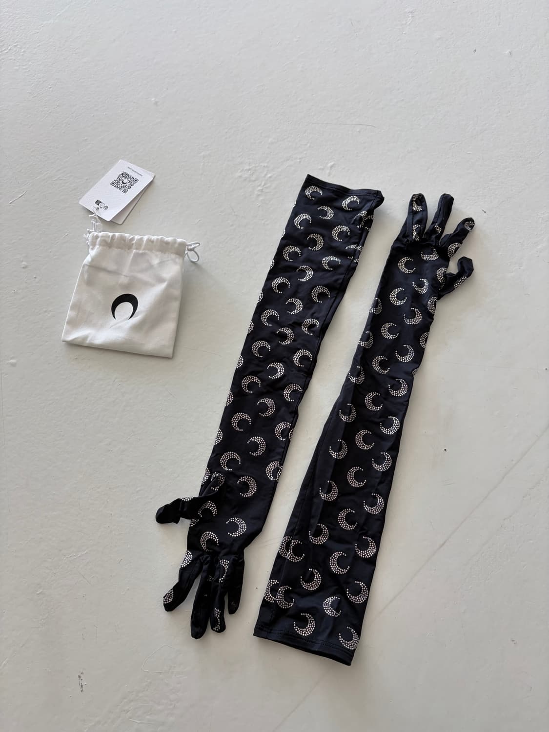 마린세르 블랙 문 라인스톤 저지 롱 장갑 상품이미지2