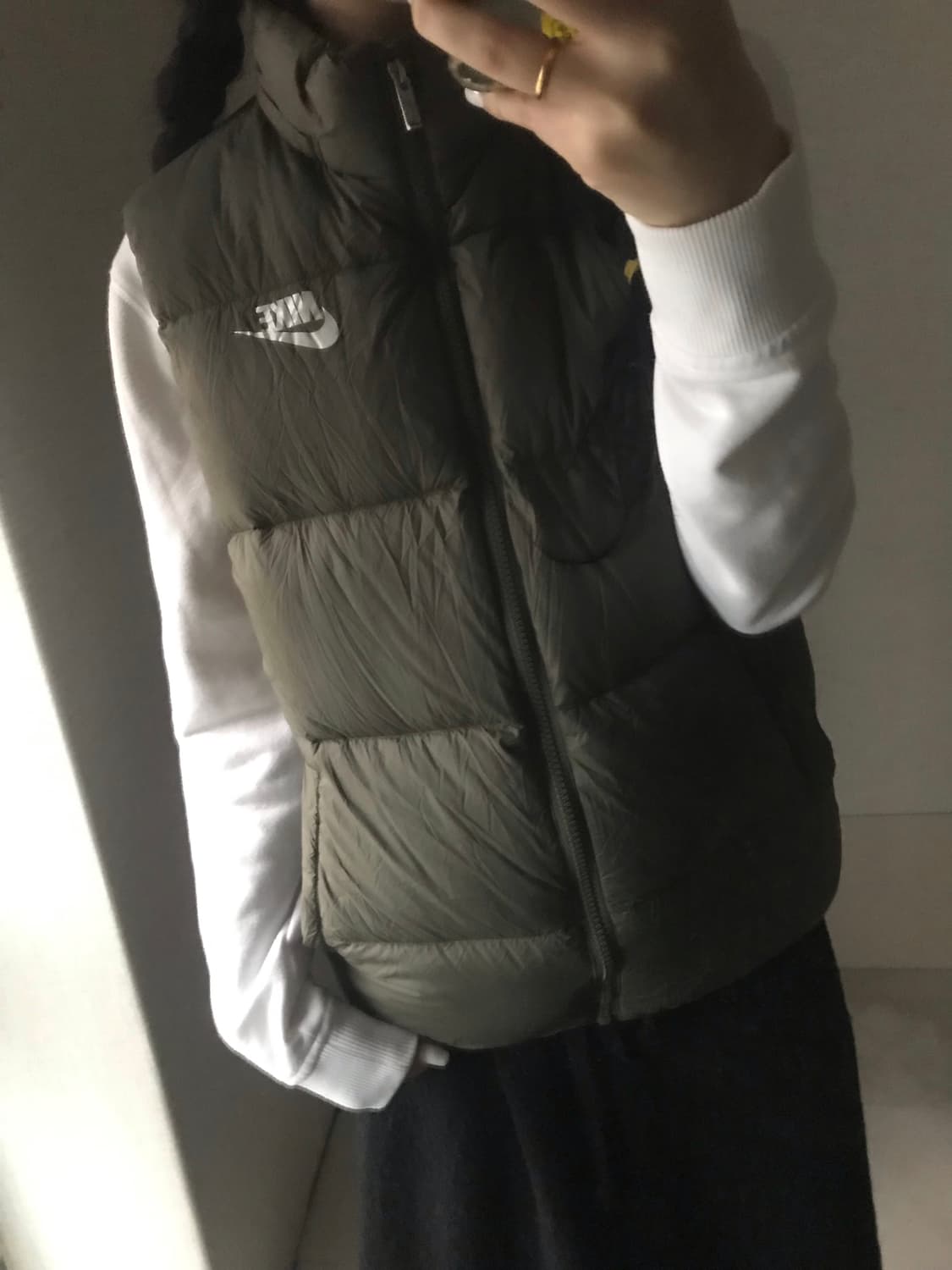 나이키 카키 패딩 조끼 상품이미지5