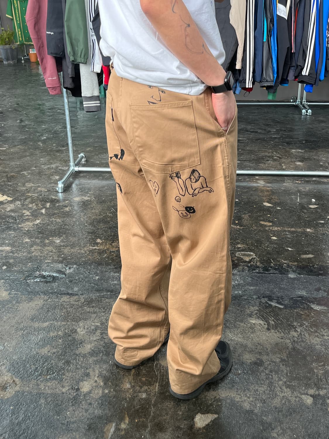 아조바이아조 프린팅 코튼 팬츠 상품이미지3