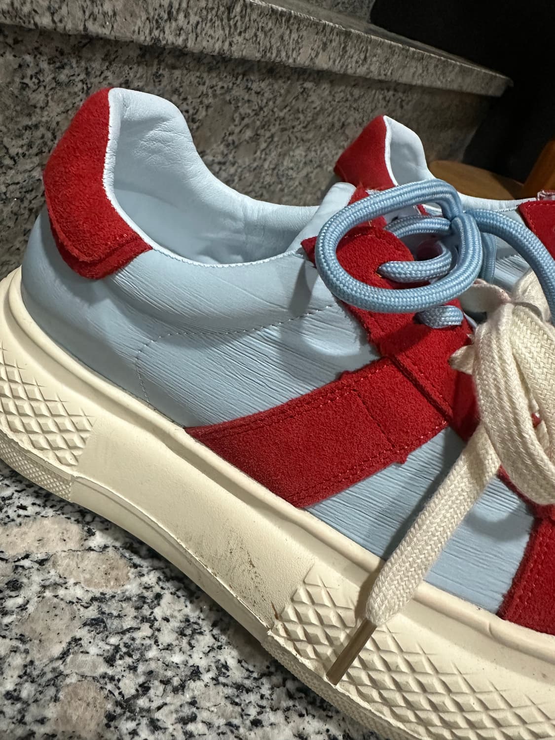 배색 플랫폼 스니커즈 하라주쿠 일본 갸루 240 통굽 상품이미지3