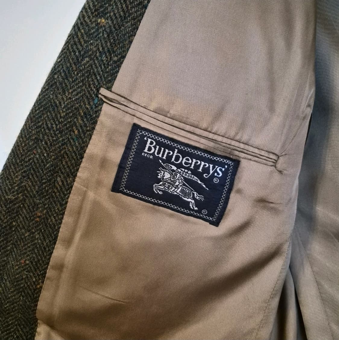 버버리 빈티지버버리 도네갈 트위드 헤링본 스포츠코트 자켓 XL 상품이미지9