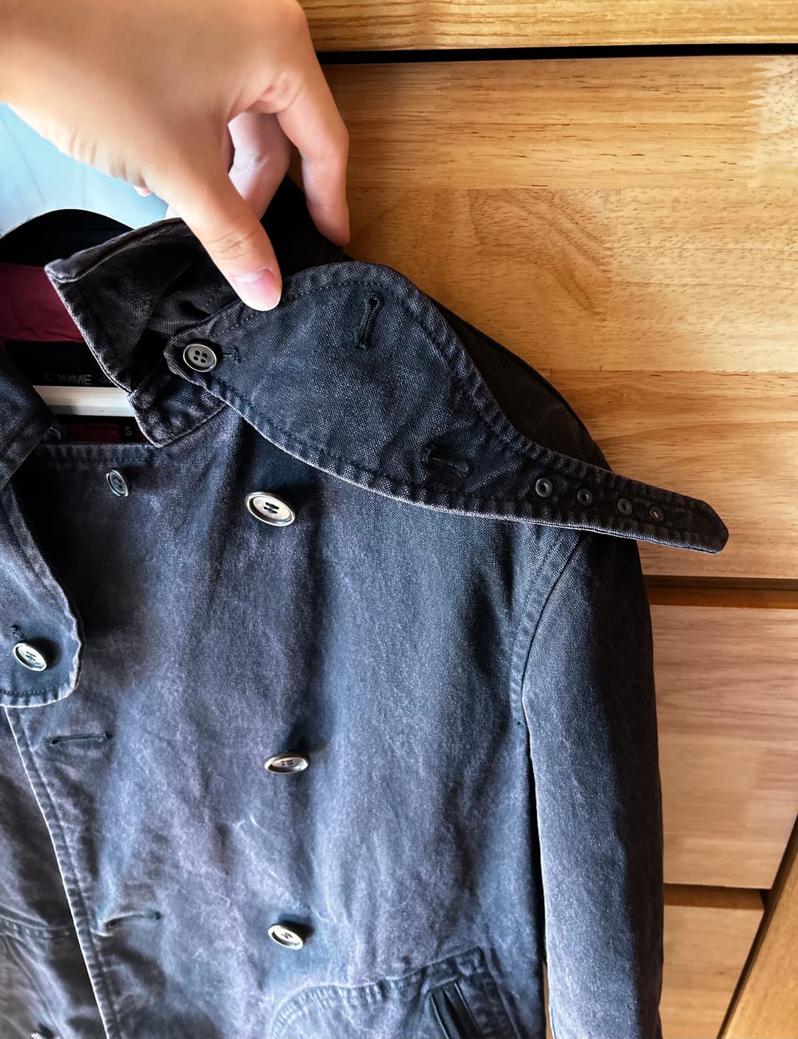 AD2004 꼼데가르송 옴므 워시드 더블 피코트 상품이미지2