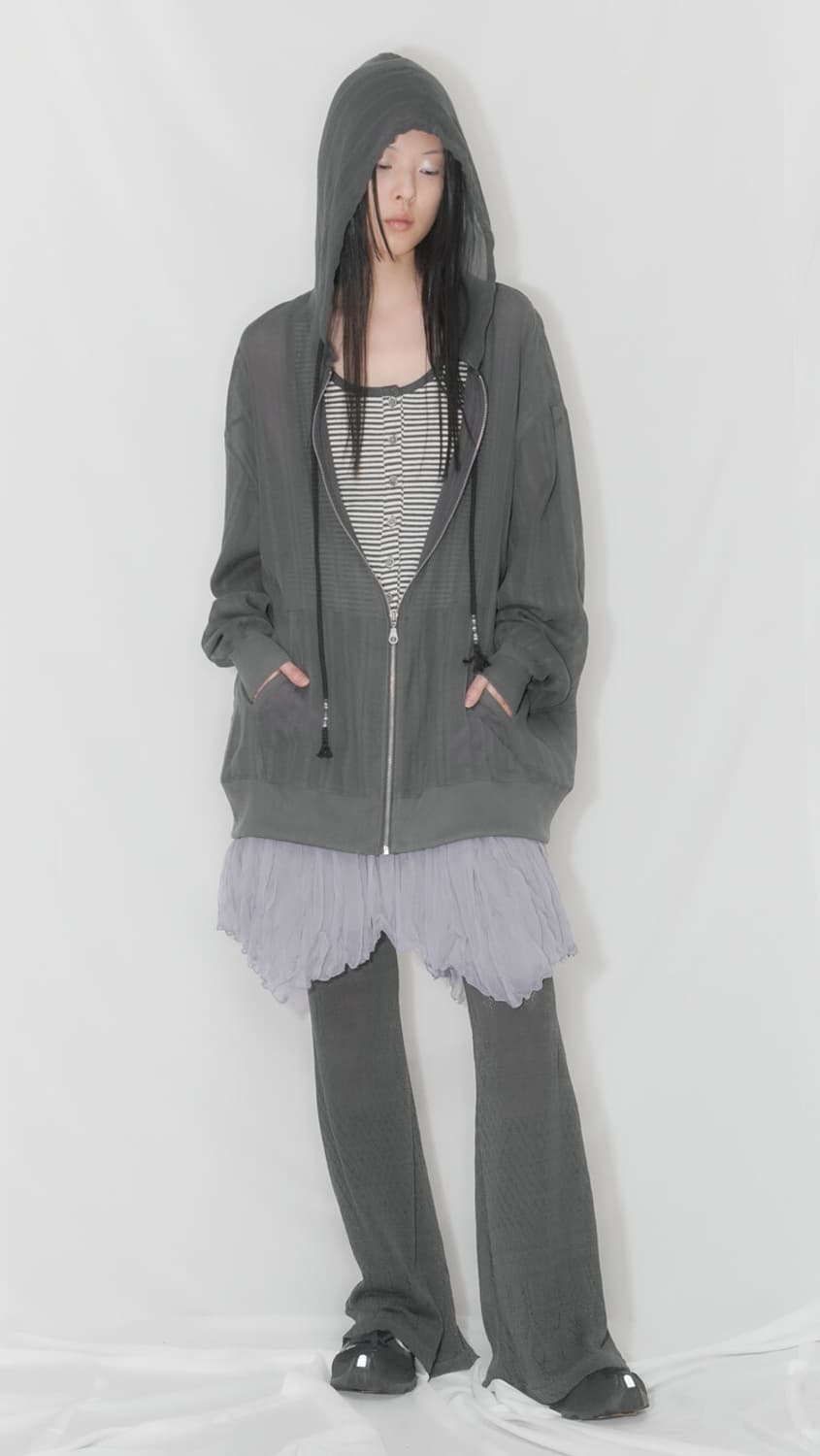 Eyelet boot-cut pants 상품이미지1