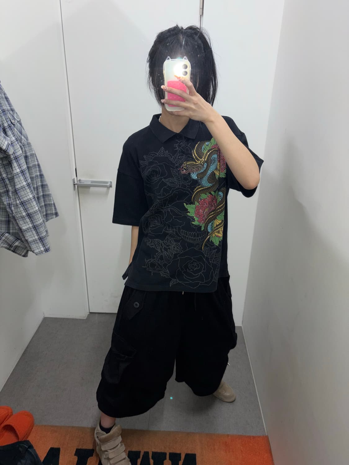 아비렉스 오리엔탈 뱀 반팔 카라티 상품이미지3