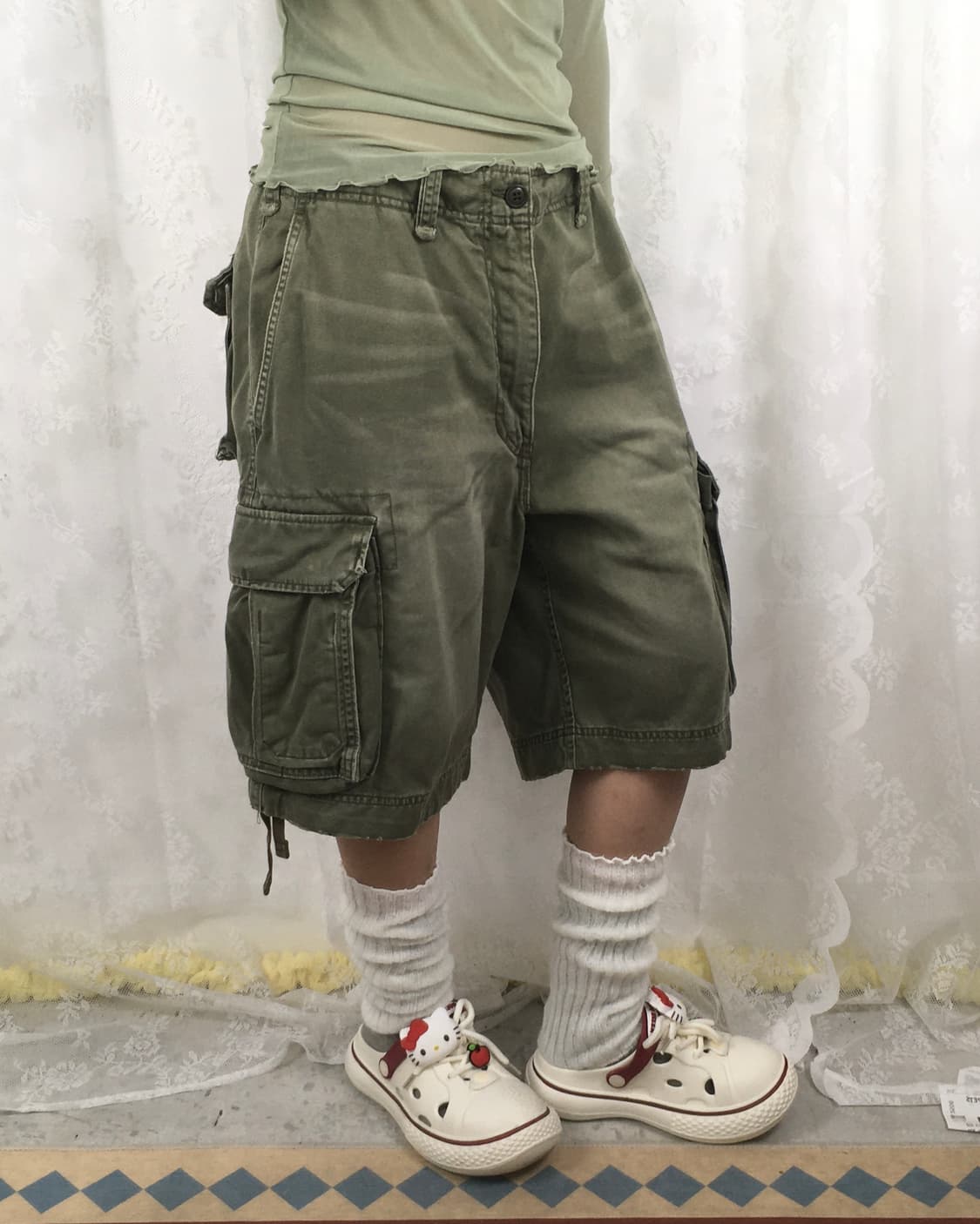 ABERCROMBIE khaki cargo bermuda pants 상품이미지2