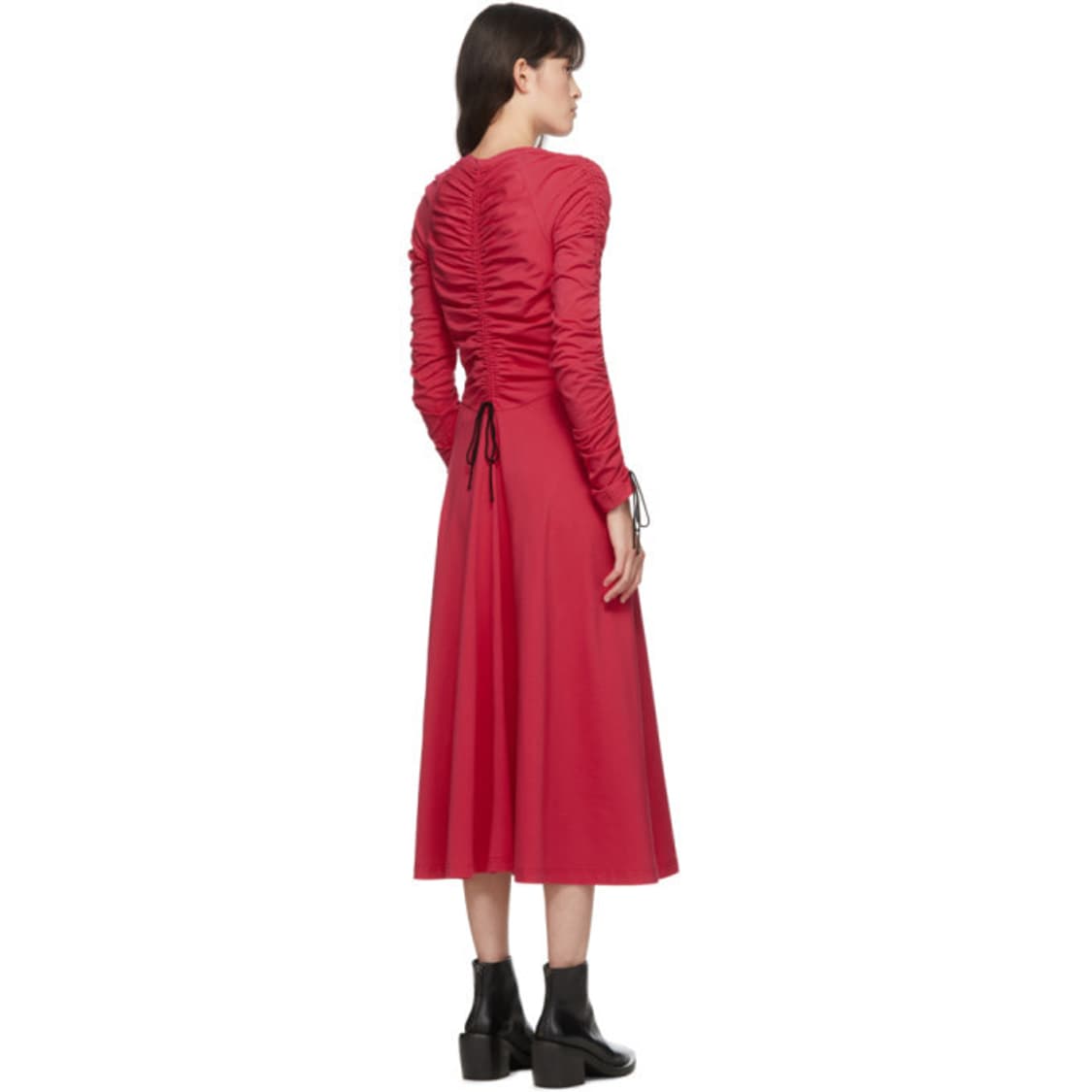 몰리 고다드 Molly Goddard 핑크 드레이핑 롱 원피스 S 센스익 상품이미지3