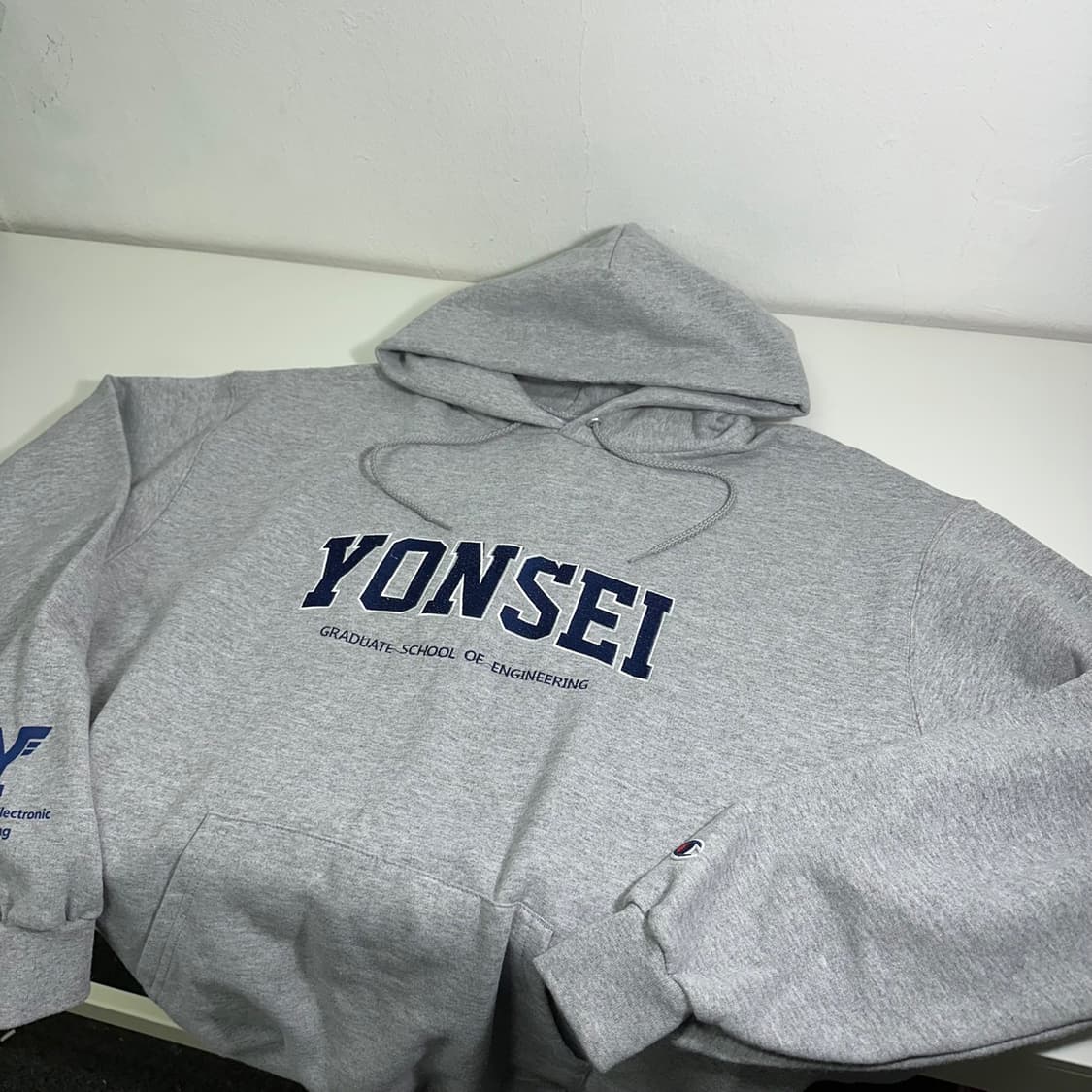 2XL 챔피온 그레이 연세 후드티 상품이미지2