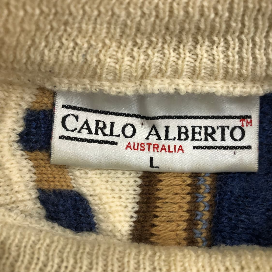 Carlo Alberto 빈티지 울 멀티컬러 패턴 니트 스웨터 상품이미지5