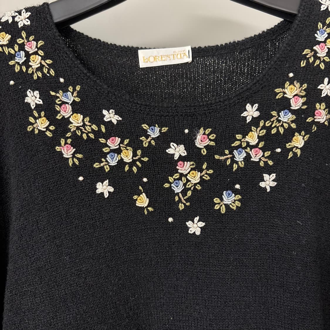 black flower wool knit 상품이미지2