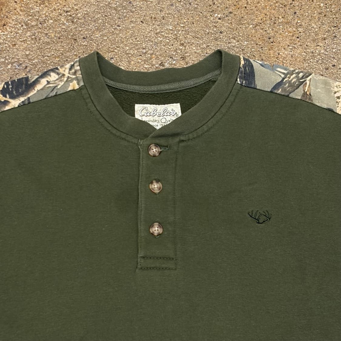 00s USA 빈티지 카벨라스 리얼트리 헌팅 헨리넥 긴팔티 상품이미지5