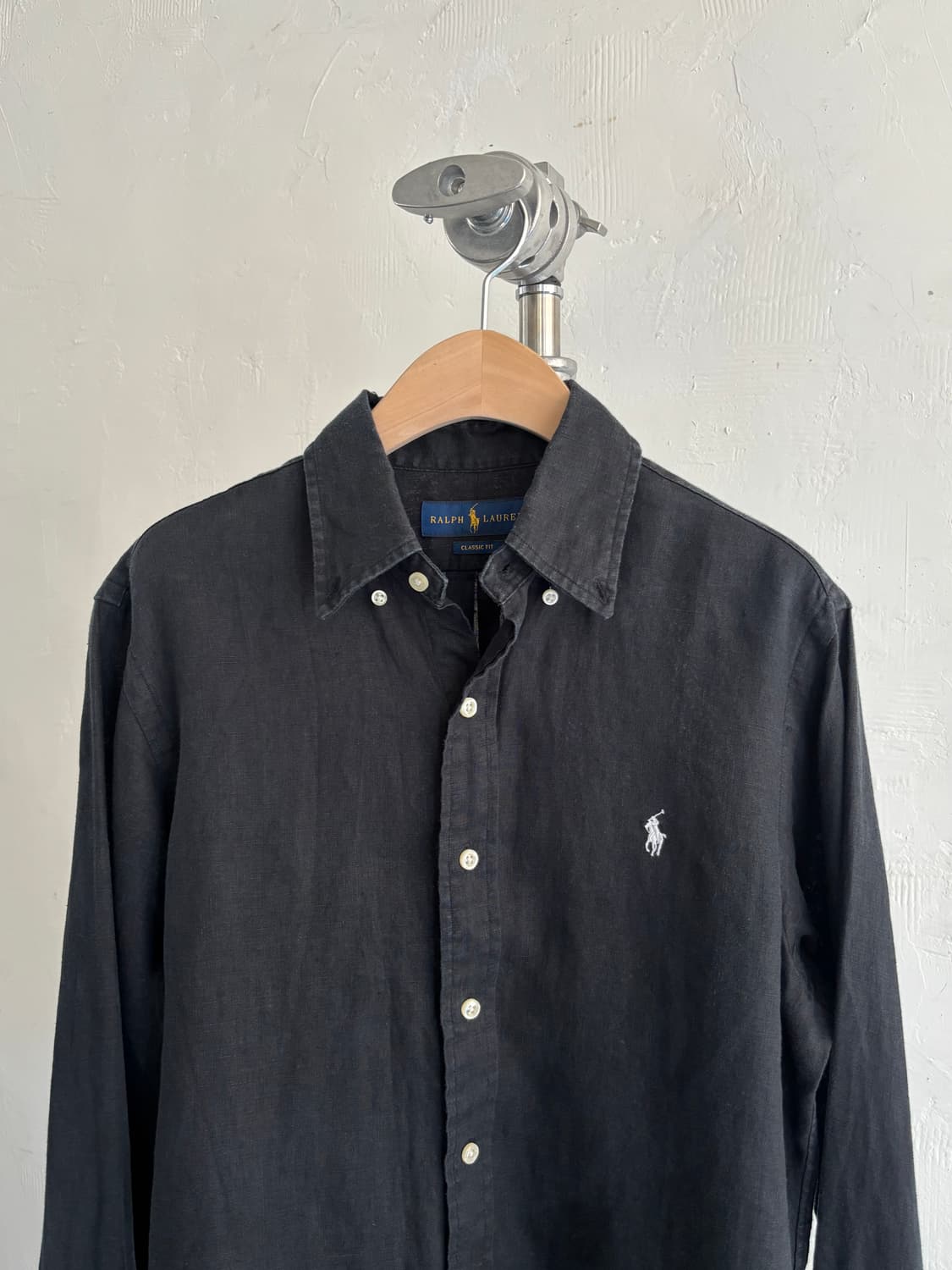 Polo 폴로 랄프로렌 QR신형 블랙컬러 클래식 핏 린넨 셔츠 상품이미지2