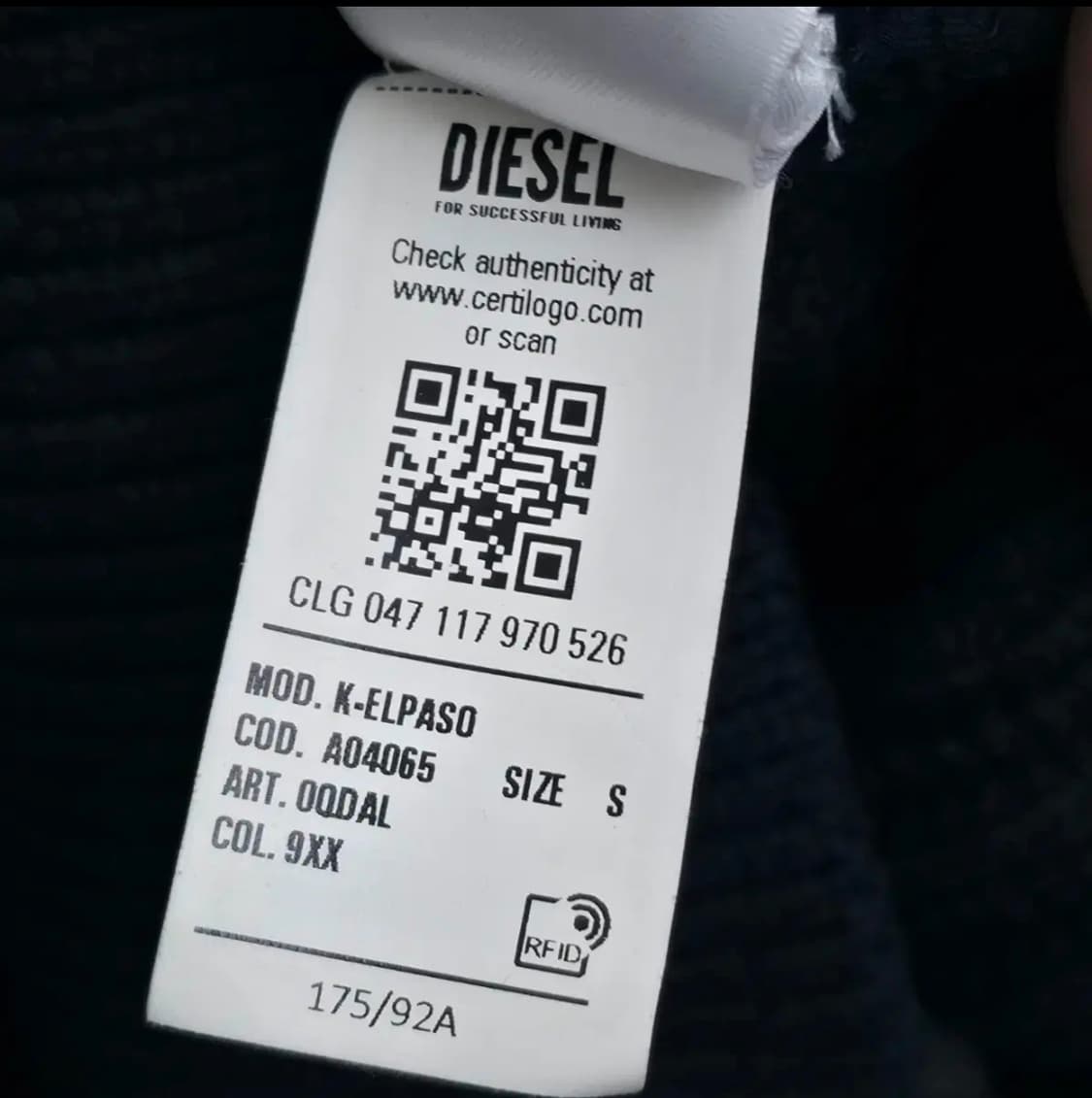 [L] 디젤 하프 집업 니트 상품이미지5