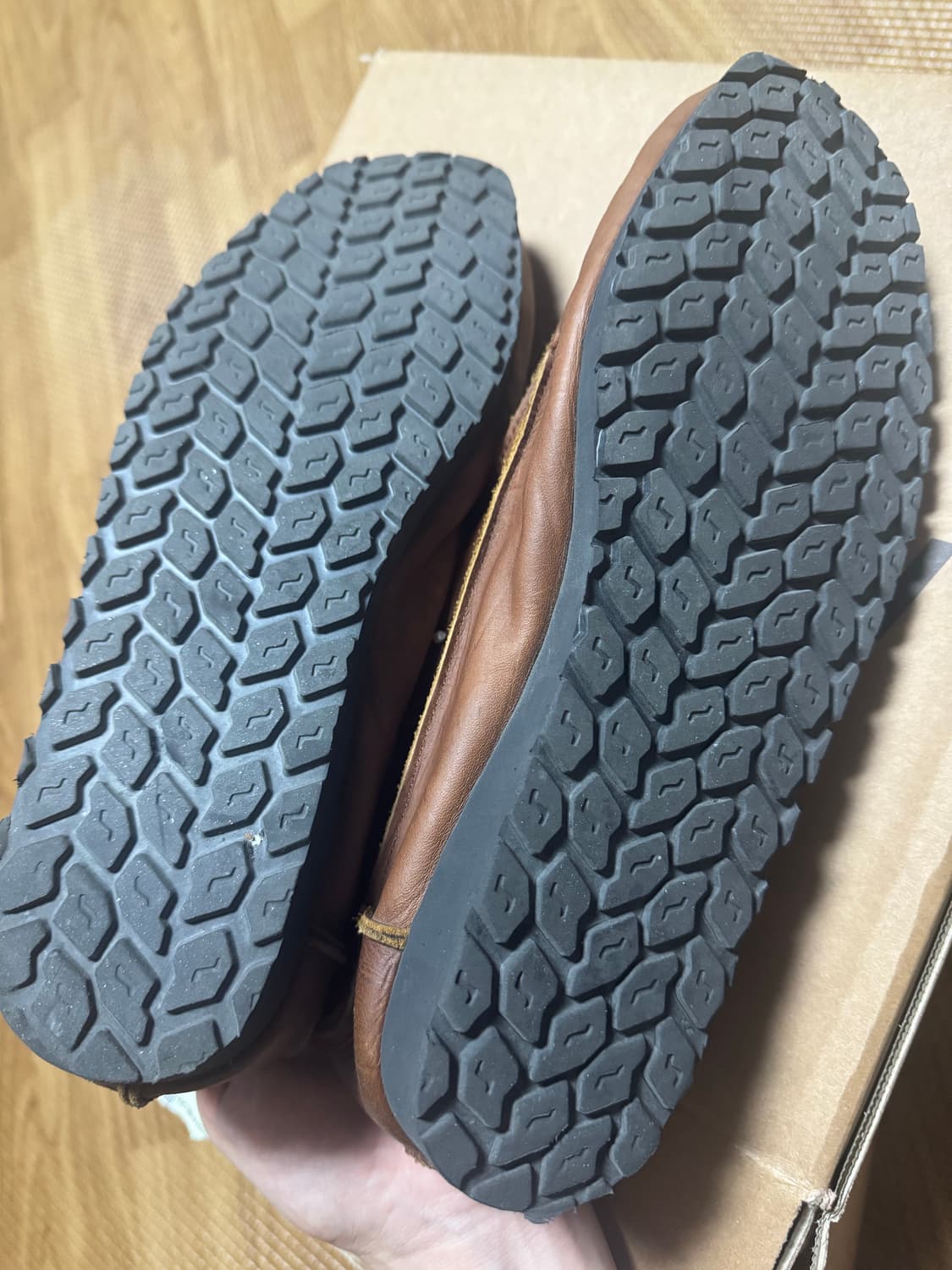 폴리테루 스티치드 왈라비 레더브라운[3] 상품이미지4