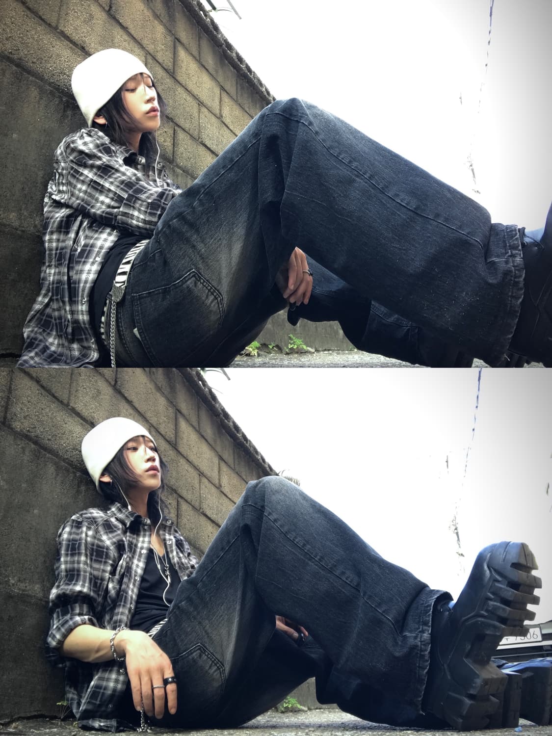 (2002)Line stone check shirts 상품이미지9