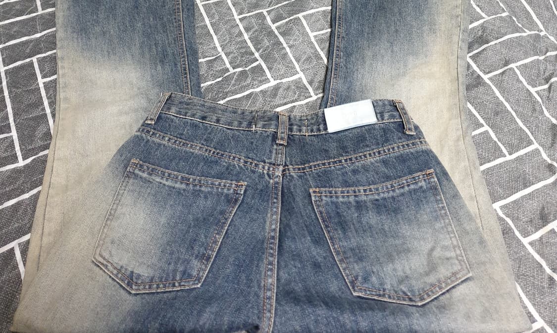 OOTJ 서울 로우라이즈 세미부츠컷 빈티지워싱 데님팬츠 (S) 상품이미지3