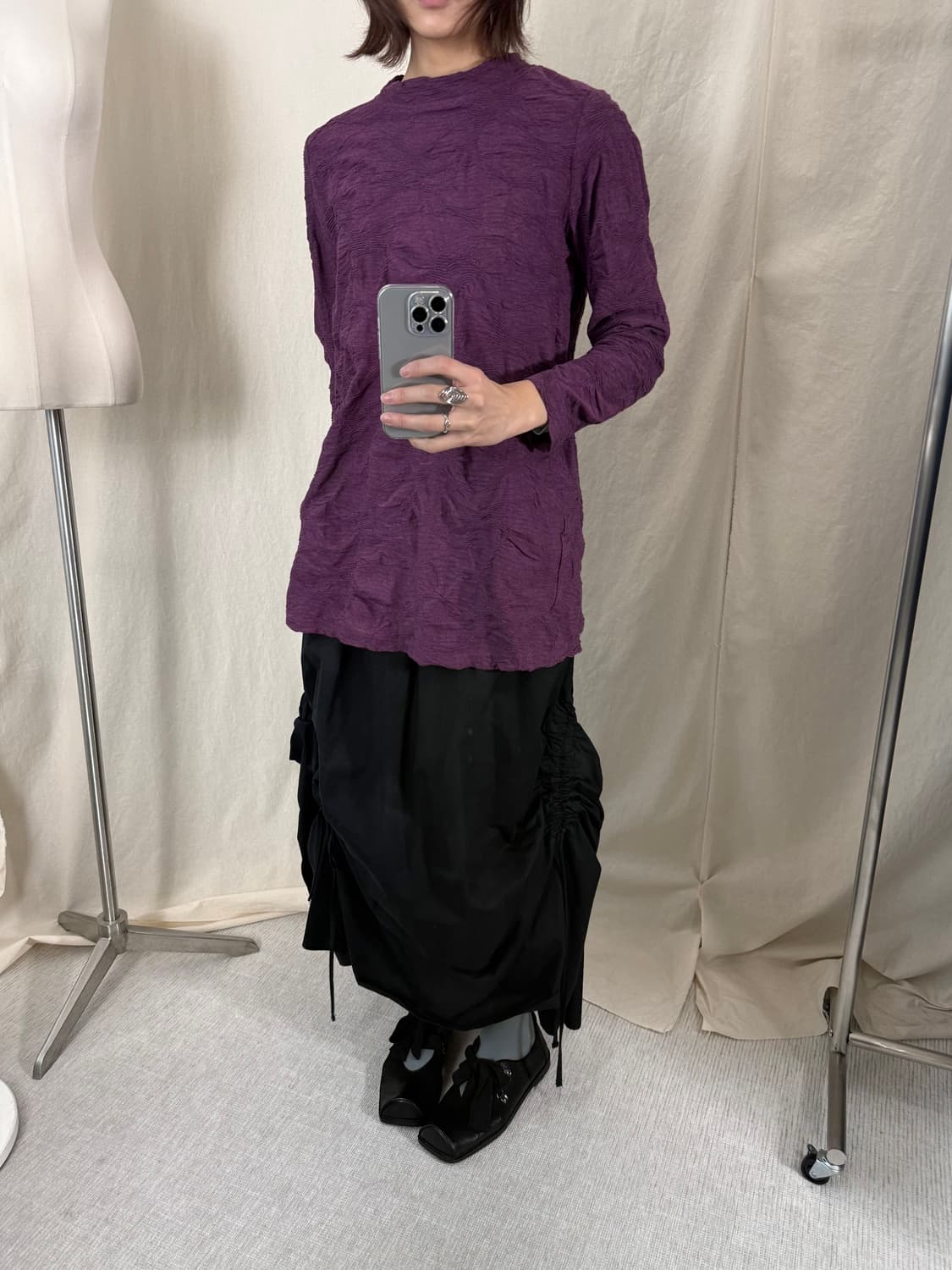 빈티지 플리츠 탑 (Made in Japan) 상품이미지2