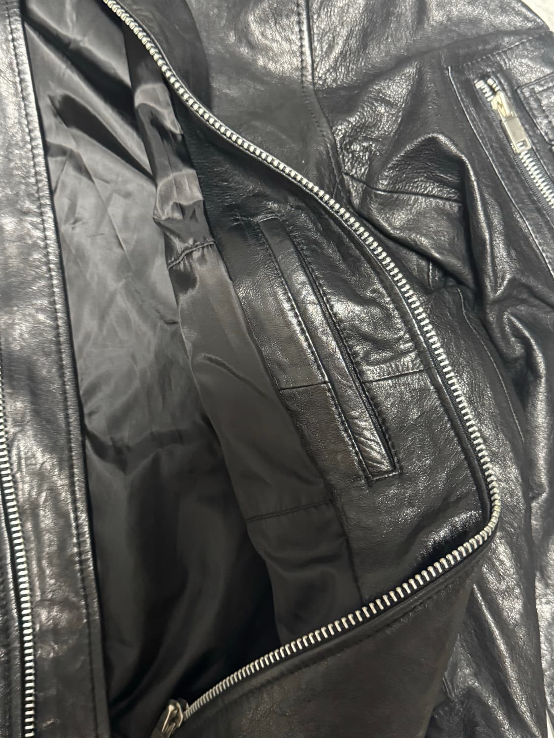 (예약)Pocket Detail Leather Jacket 상품이미지5