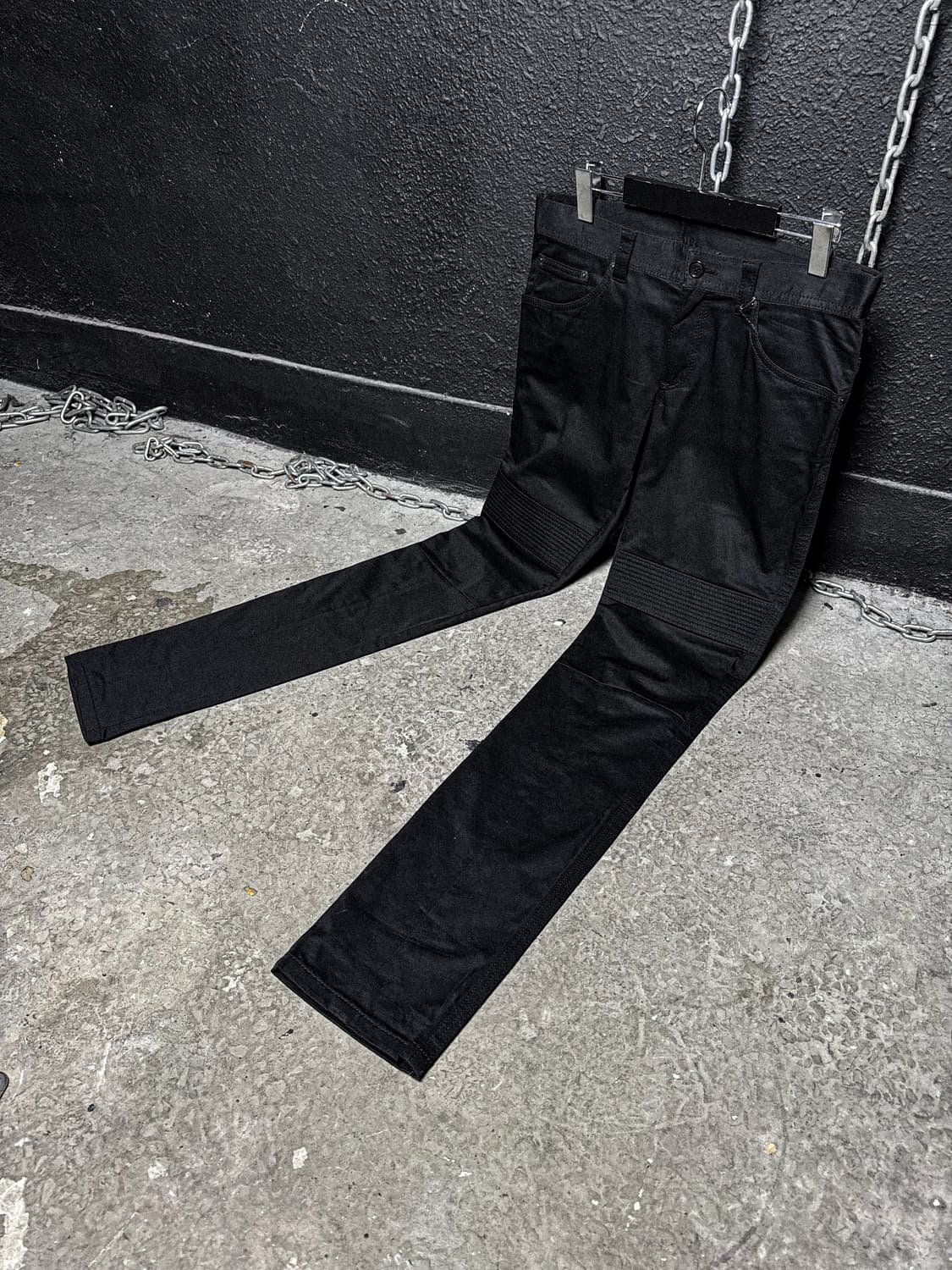 Black Slim Biker Pants 상품이미지6