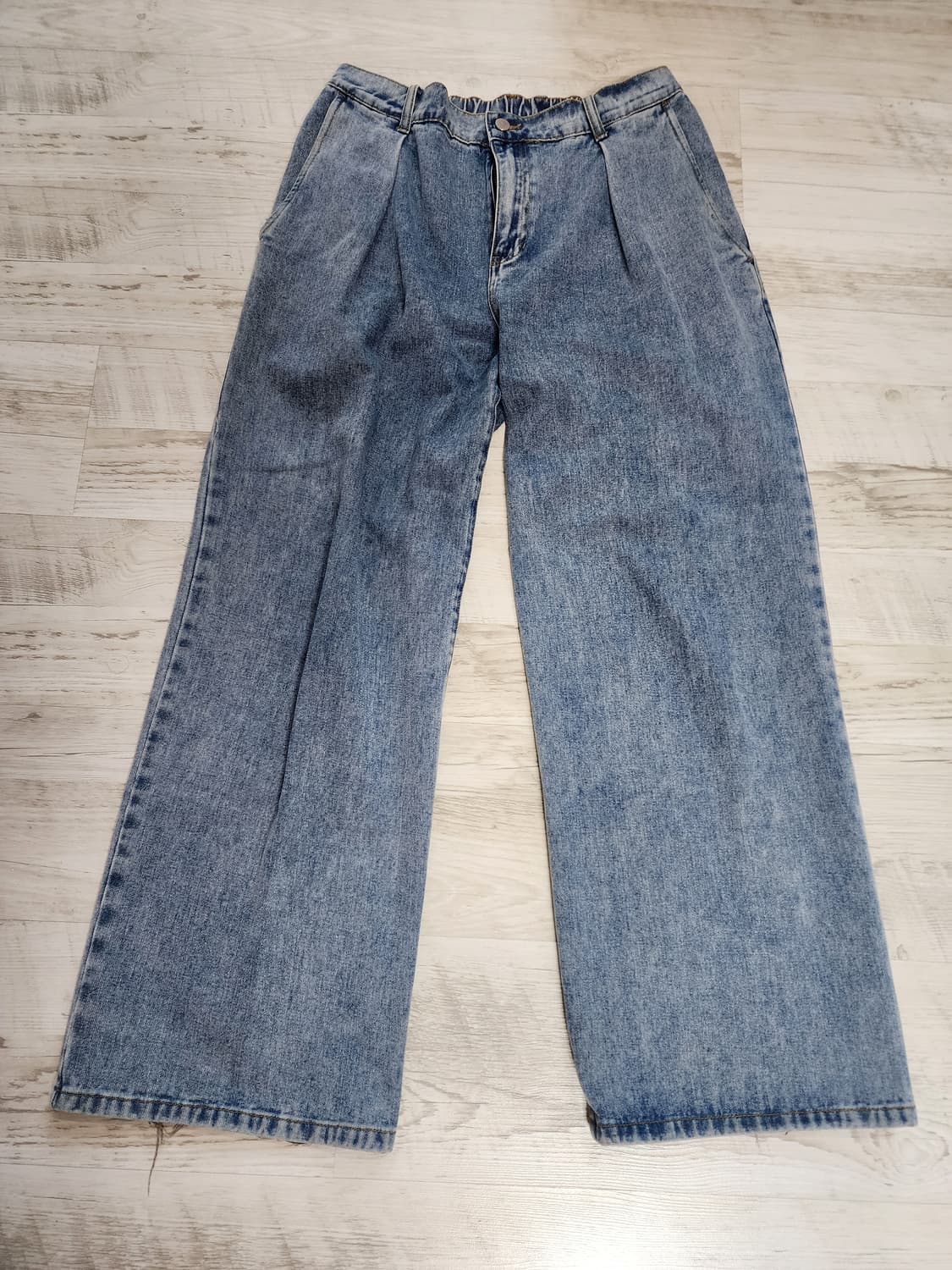 NOT4NERD 낫포너드 원턱 와이드 데님 팬츠. L(32~34) 청바지 상품이미지1