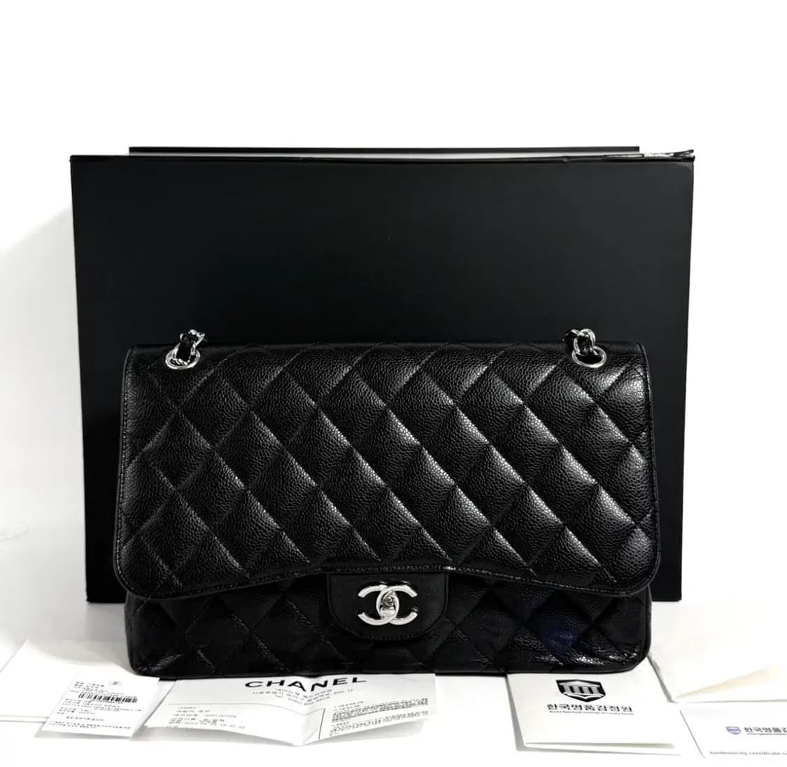 샤넬 캐비어 클래식 플랩백 라지 내장칩 A58600 상품이미지10