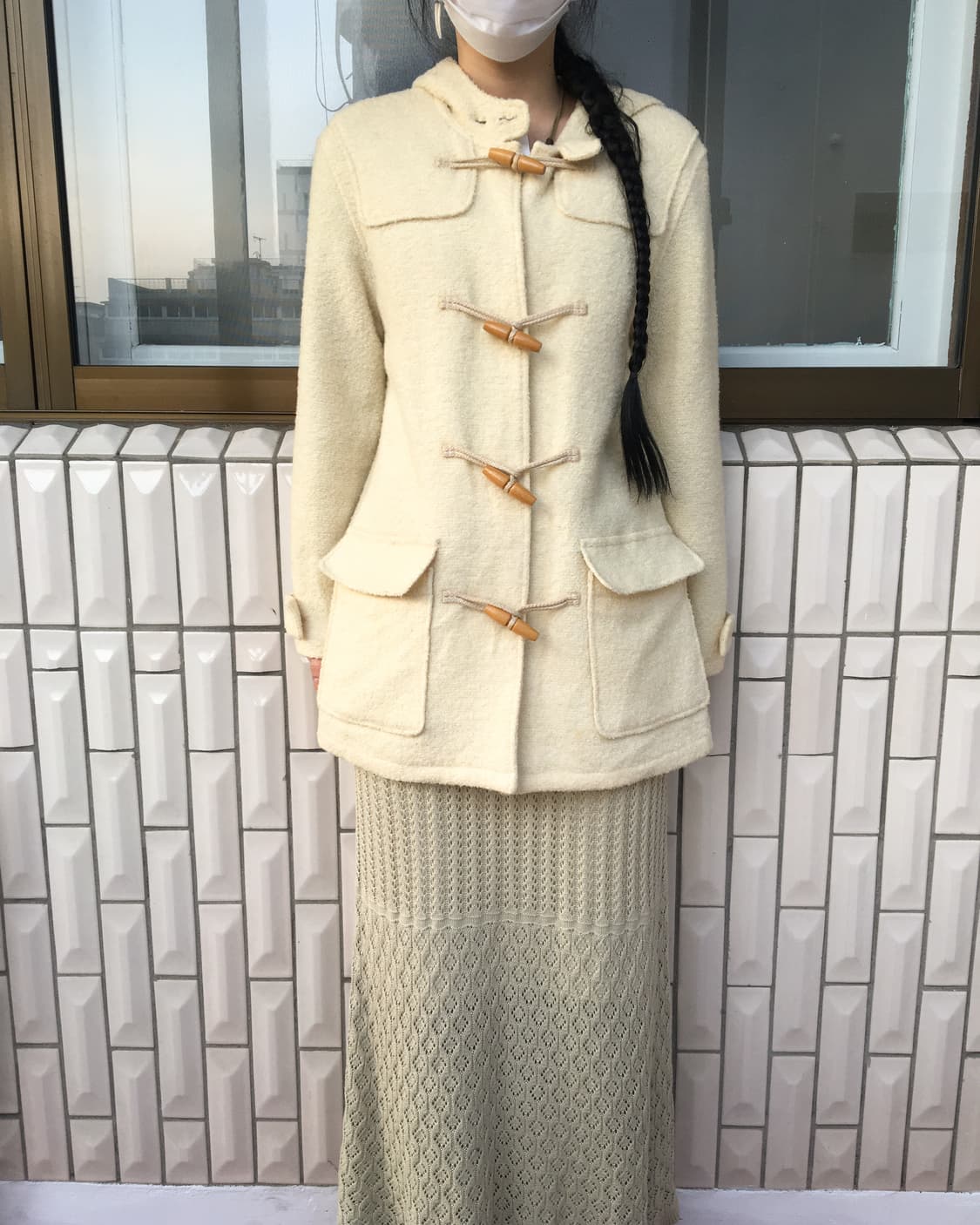 Duffle button hood coat 상품이미지6