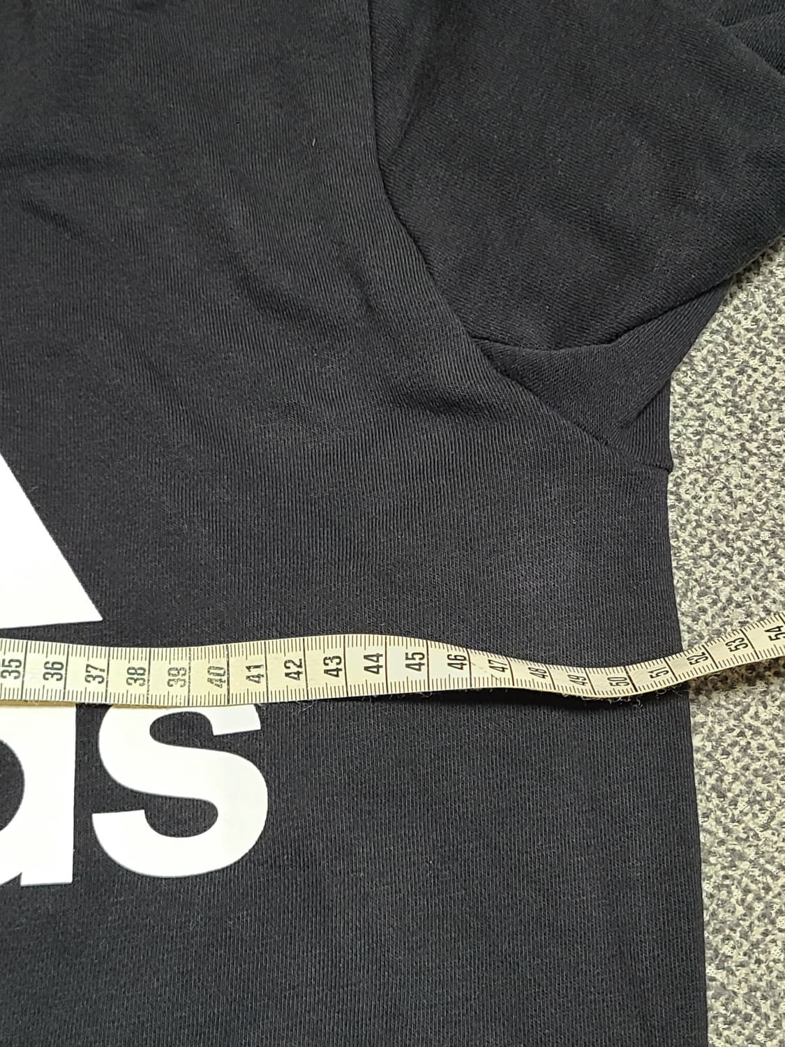 아디다스 빅로고 후드티 XL정사이즈 로  95  적당 검정 상품이미지7