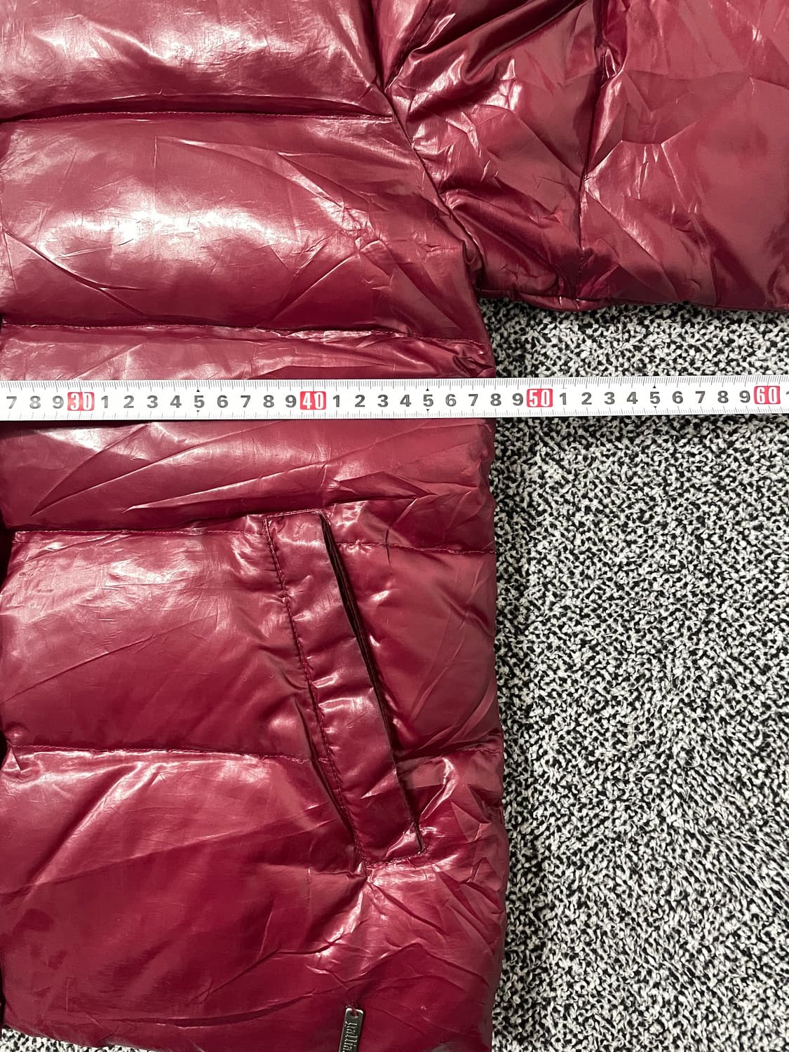 빈티지9. 존 갈리아노 (galliano) 다운 패딩 와인 일본빈티지 상품이미지7