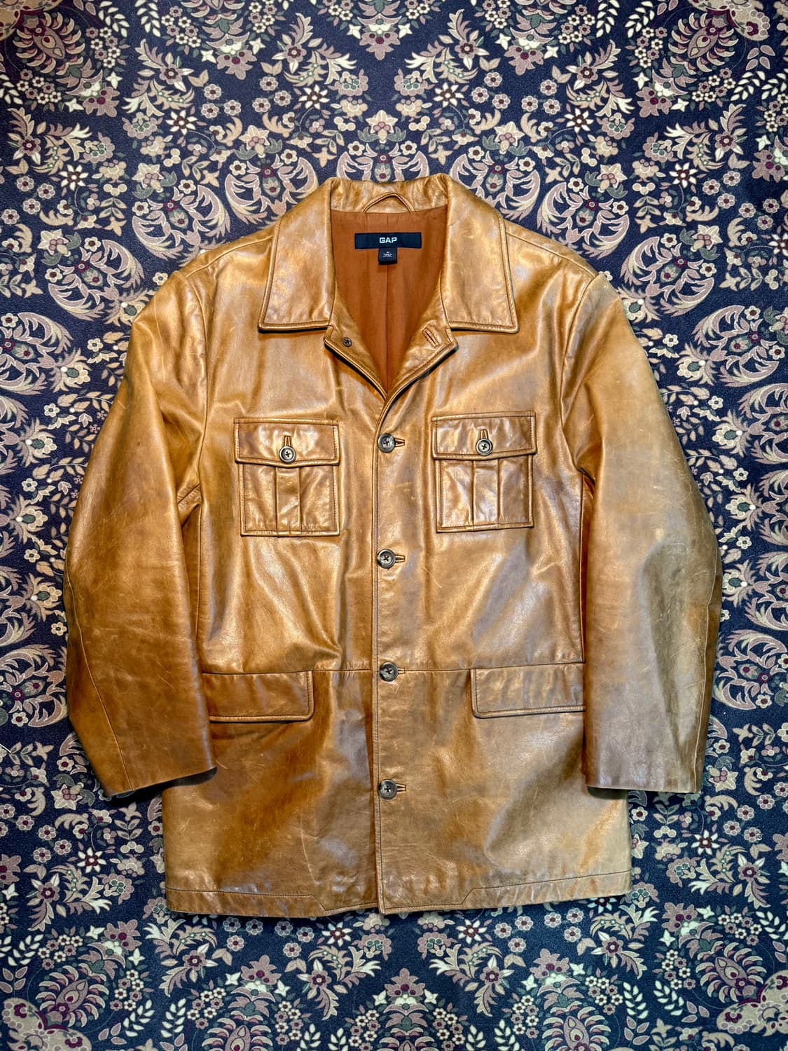 00s 올드 갭 카우하이드 레더 카코트 자켓 상품이미지1