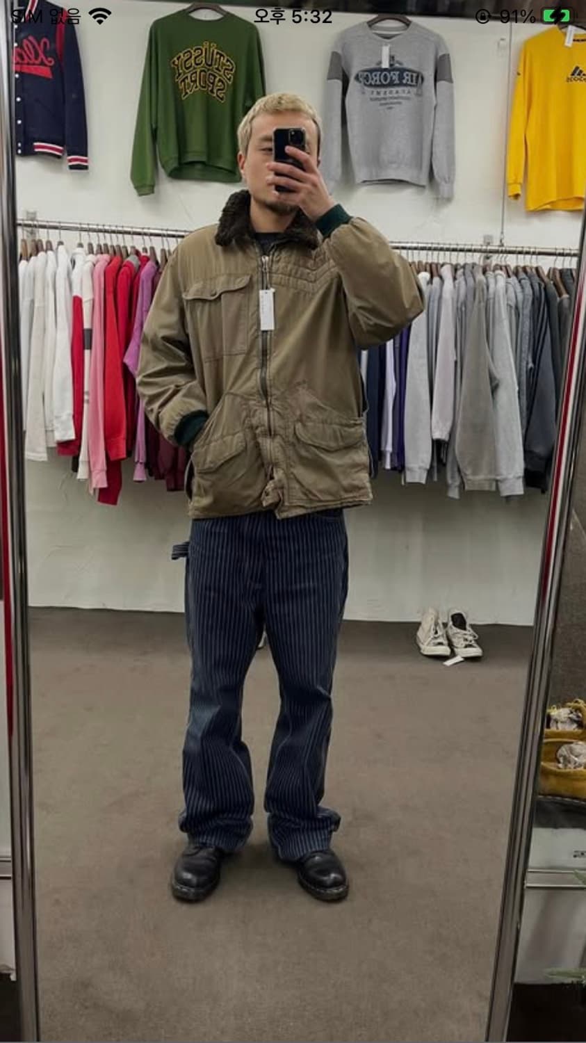 80s 미공군 플라이트 시어링 자켓 상품이미지10