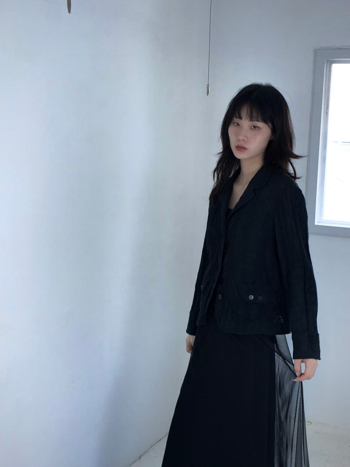 블랙 레이스 테일러드 가디건 상품이미지8