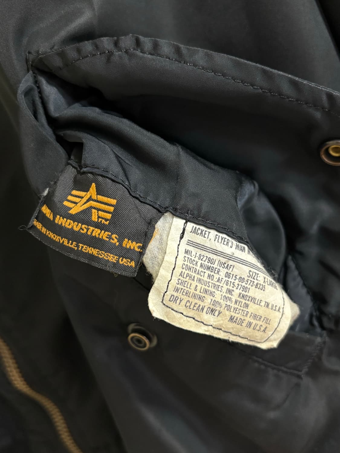 90s 알파인더스트리 ma-1 봄버 블랙 상품이미지6