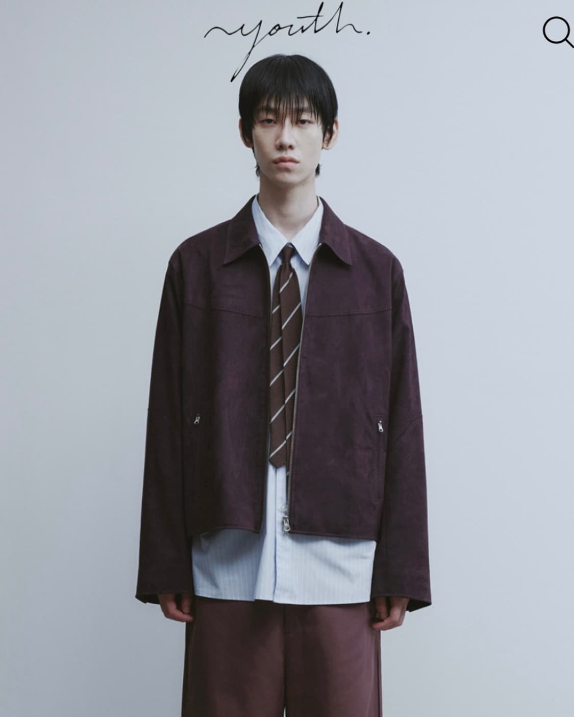 [M]유스 폭스 스웨이드 자켓 퍼플 상품이미지3