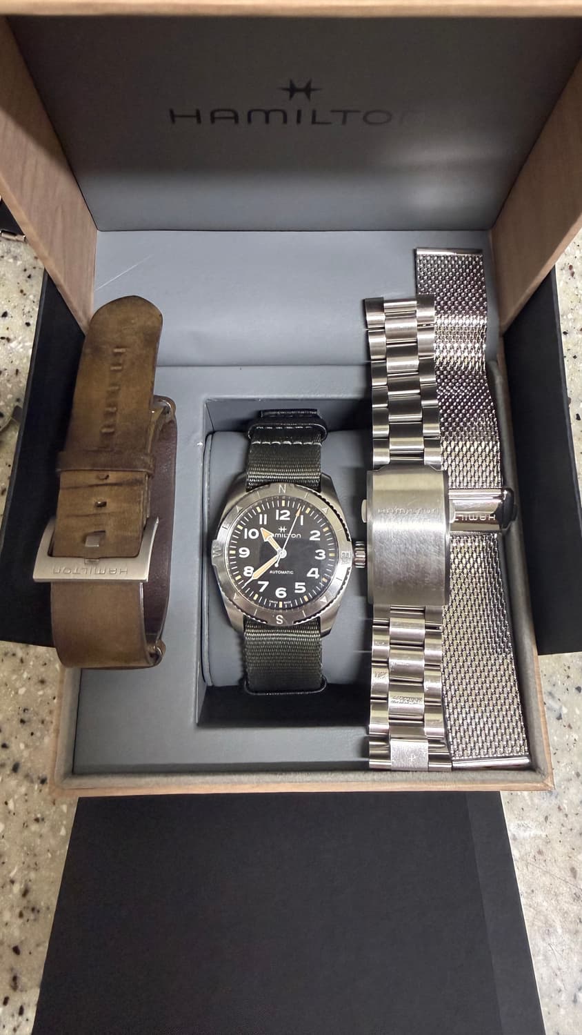 해밀턴 익스페디션  37 검판  사용감o / 각 정품 스트랩 포함 상품이미지1