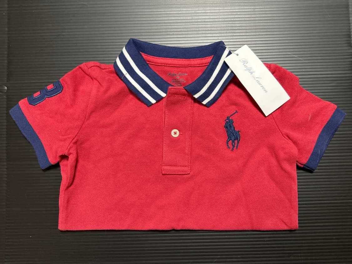 (새상품) 폴로 랄프로렌 키즈 빅포니 카라티 레드 상품이미지1