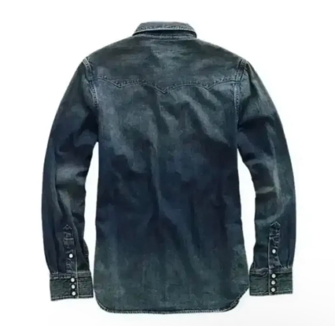 RRL 웨스턴 셔츠 슬림핏 더블알엘 다크워시 중청 상품이미지2