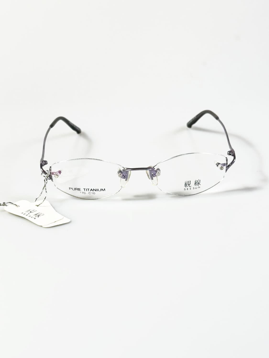 SEESUN 무테 퓨어 티타늄 오벌 프레임 빈티지 안경 상품이미지1