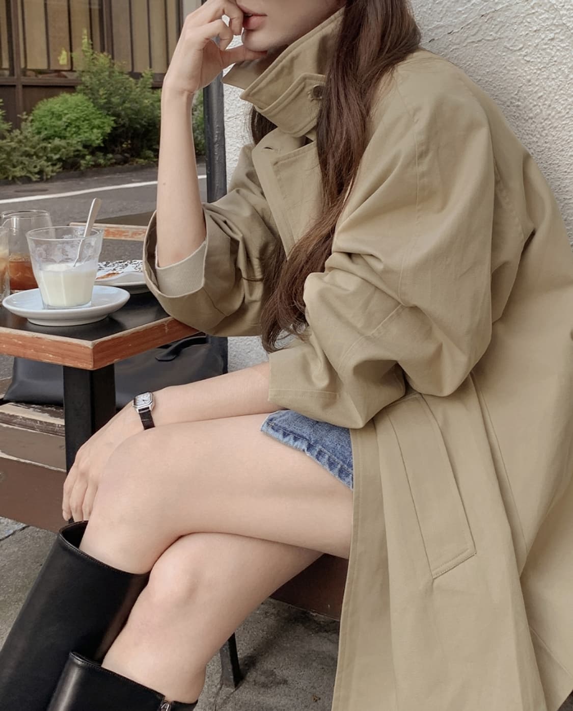 새상품)MAYBINS 메이빈스 하프트렌치코트 상품이미지2