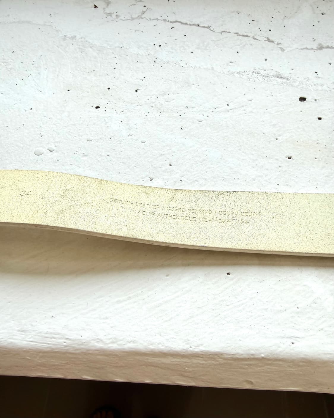 아르마니 익스체인지 화이트 리얼레더 벨트 상품이미지6