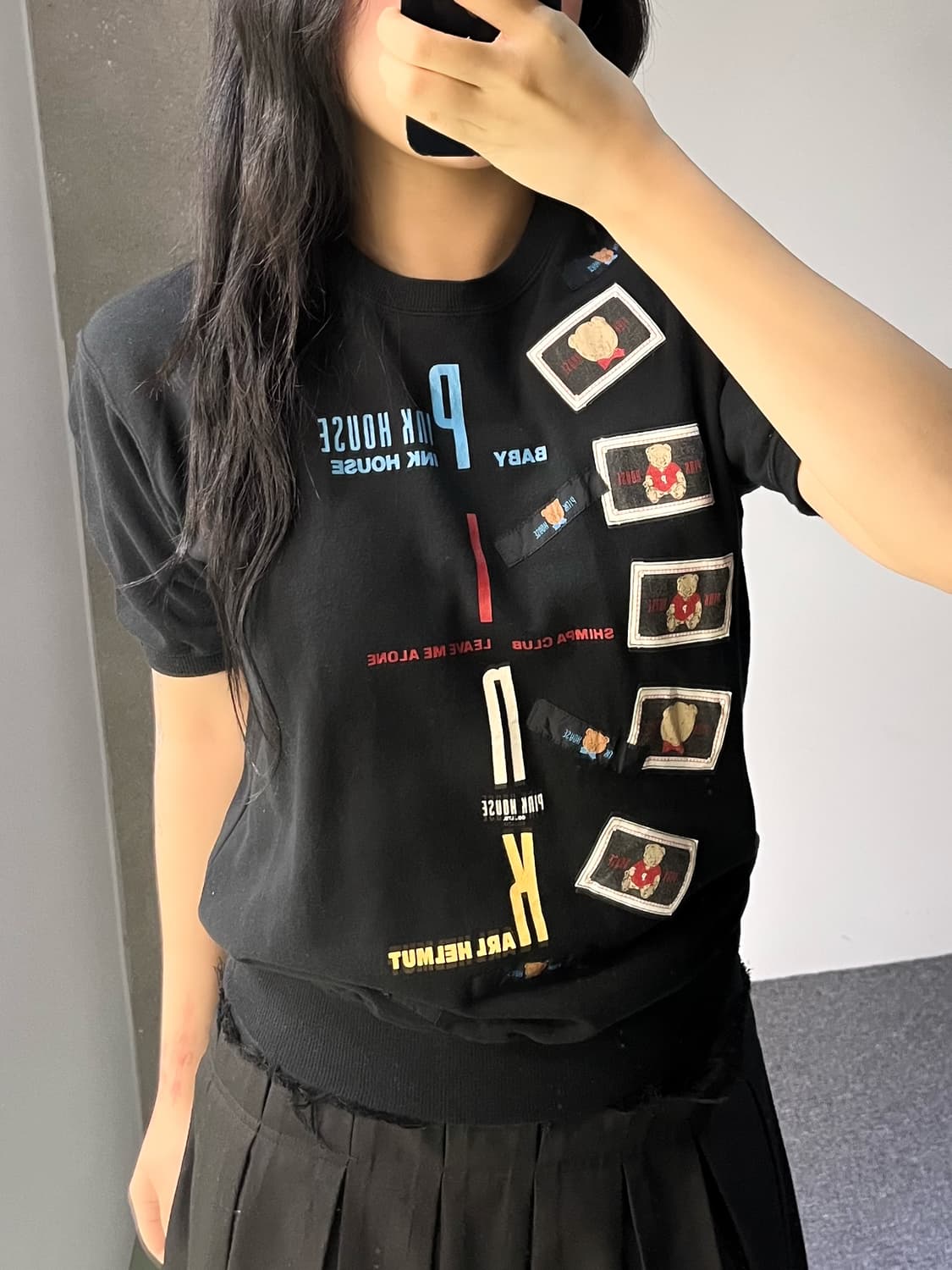 핑크하우스 쇼츠 슬리브 스웻셔츠 상품이미지2