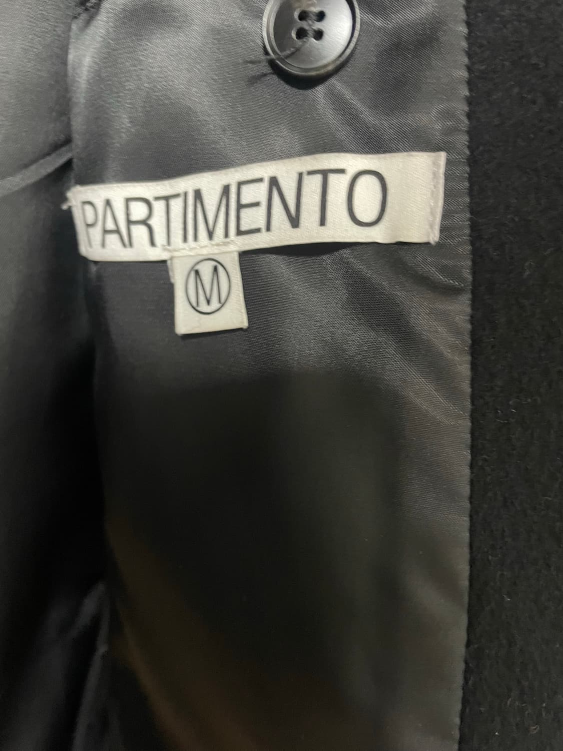 파르티멘토 싱글 롱코트 블랙 m 상품이미지2