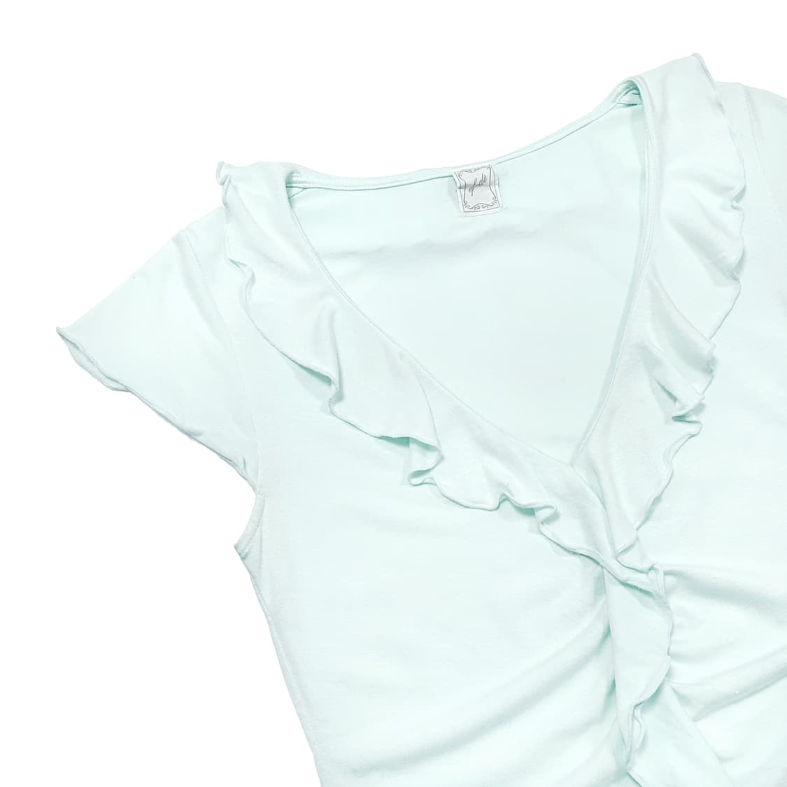 민트 프릴 슬림 티셔츠 상품이미지3