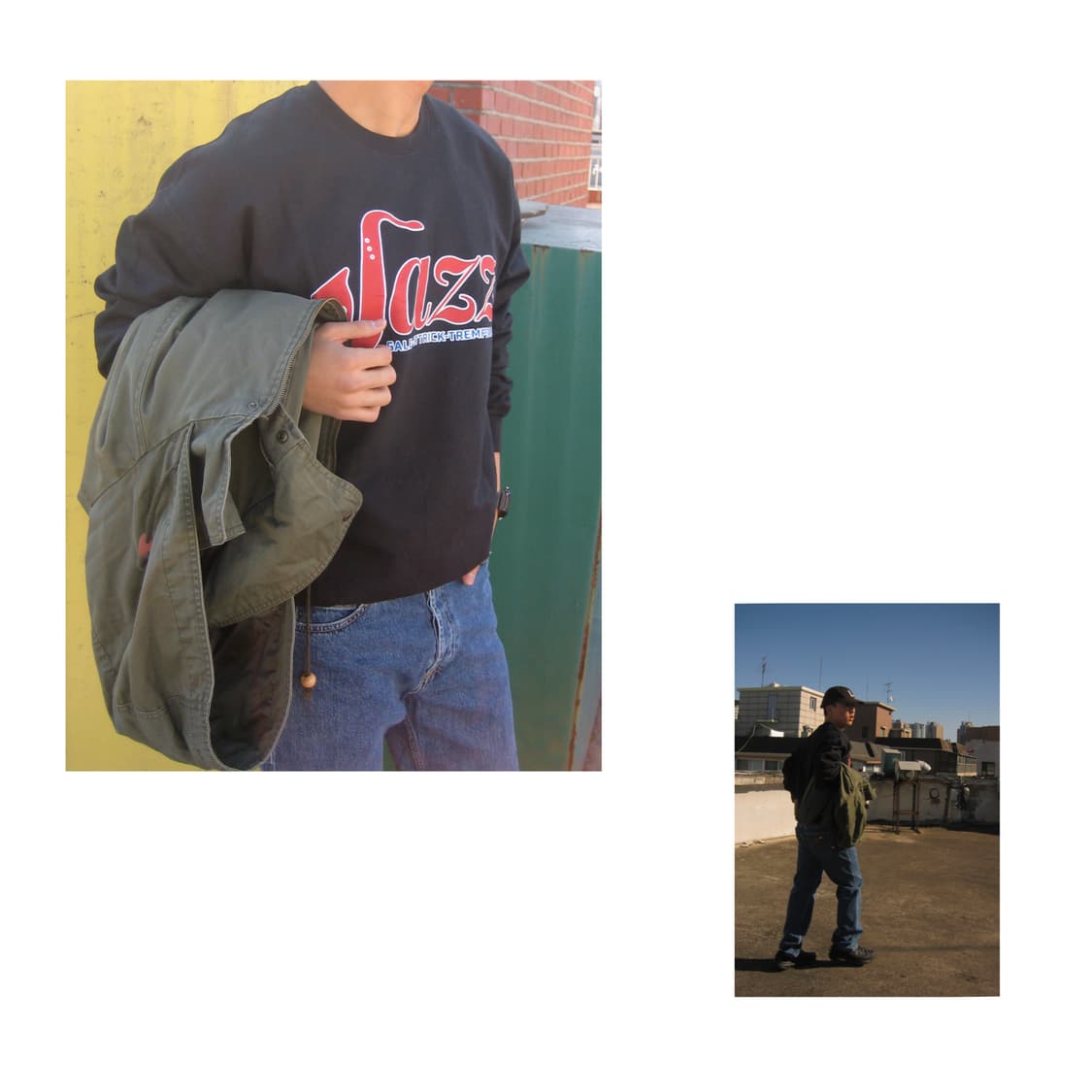 [GILDAN] vintage jazz printing cotton sw 상품이미지3