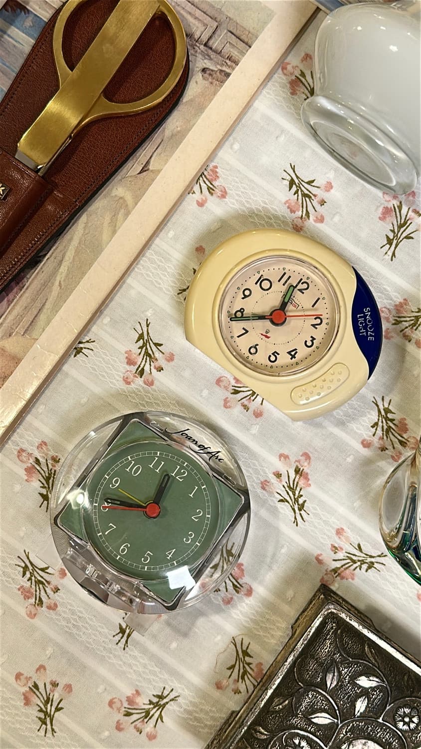 일본 빈티지 여행용 올리브 탁상 알람 시계🫒 상품이미지8