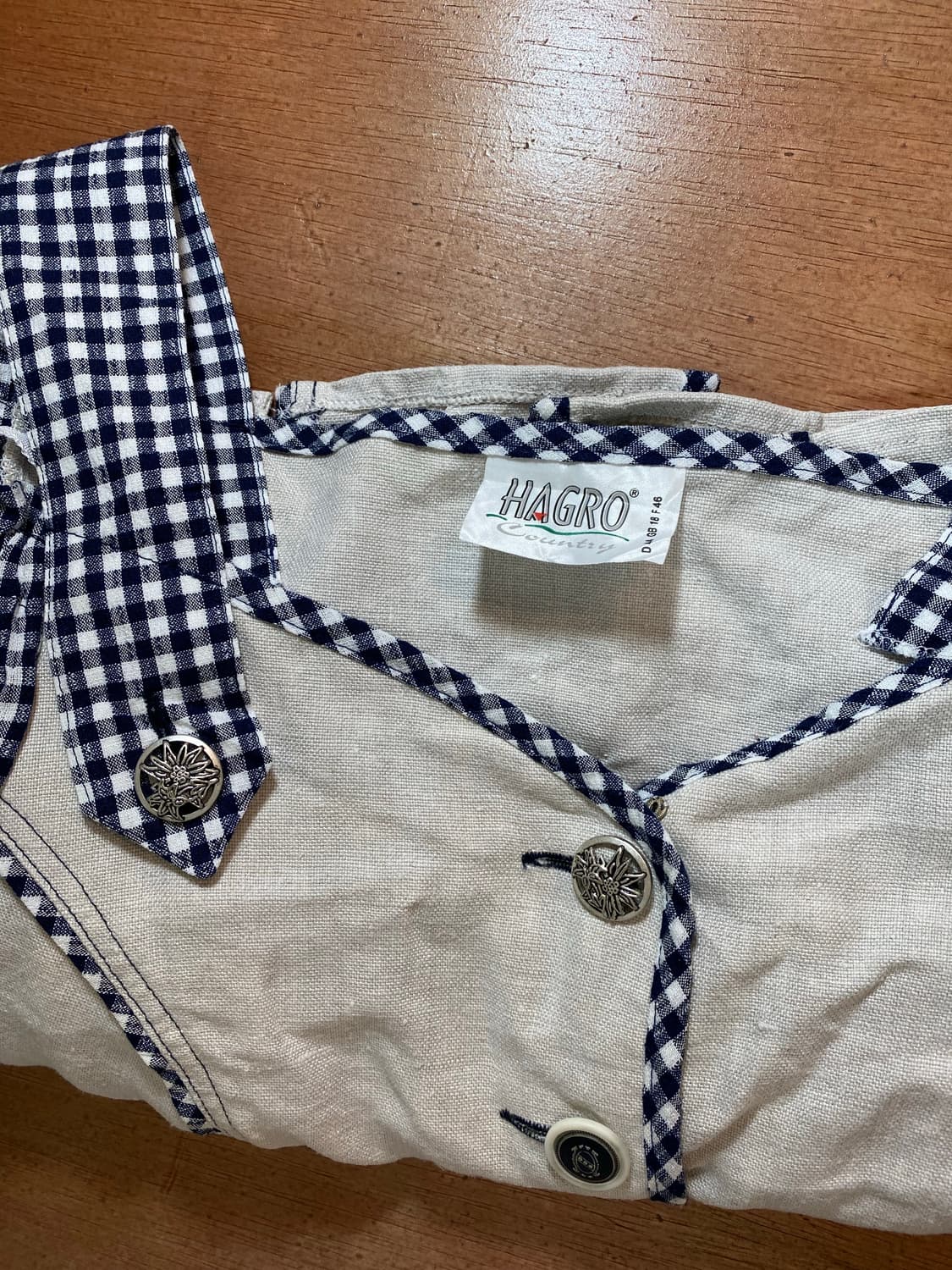 티롤 유럽빈티지 체크린넨 상품이미지4