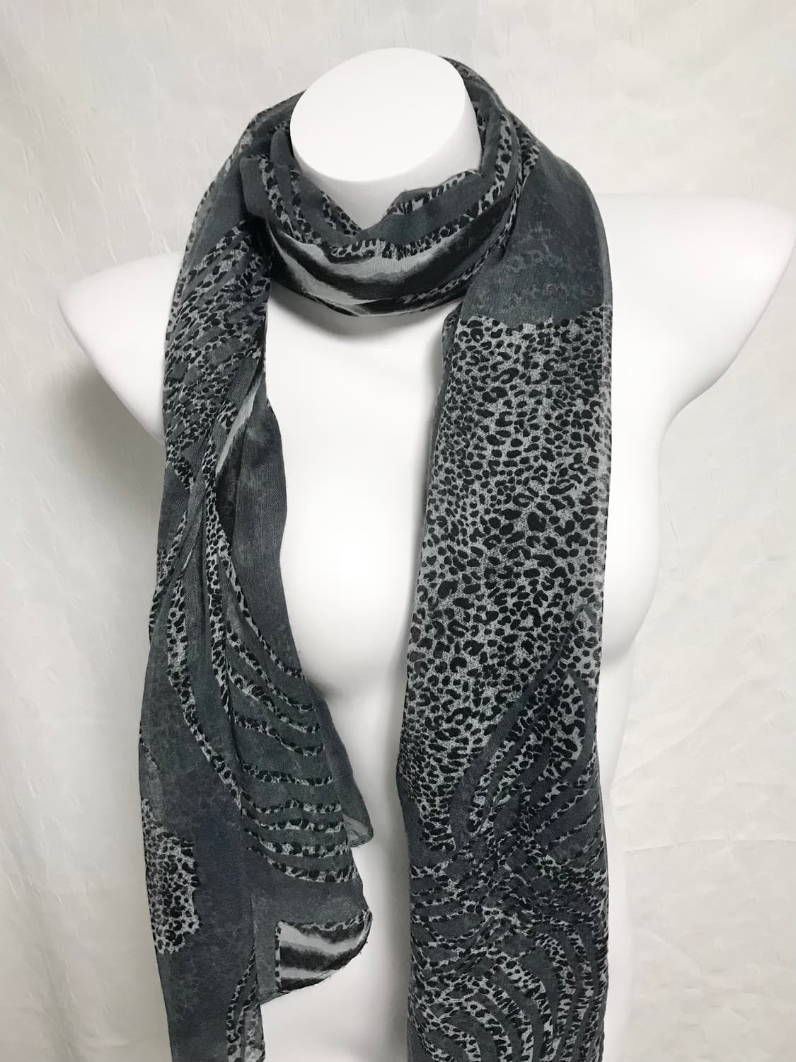빈티지 vkei 펑크 지브라 레오파드 스카프 상품이미지1
