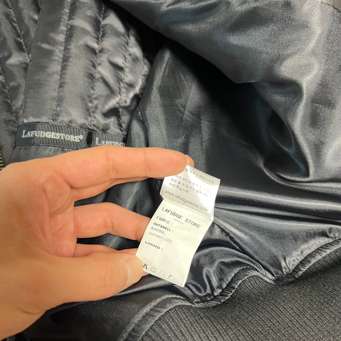 라퍼지 버프워시 인시전 바이커 자켓 L 상품이미지7