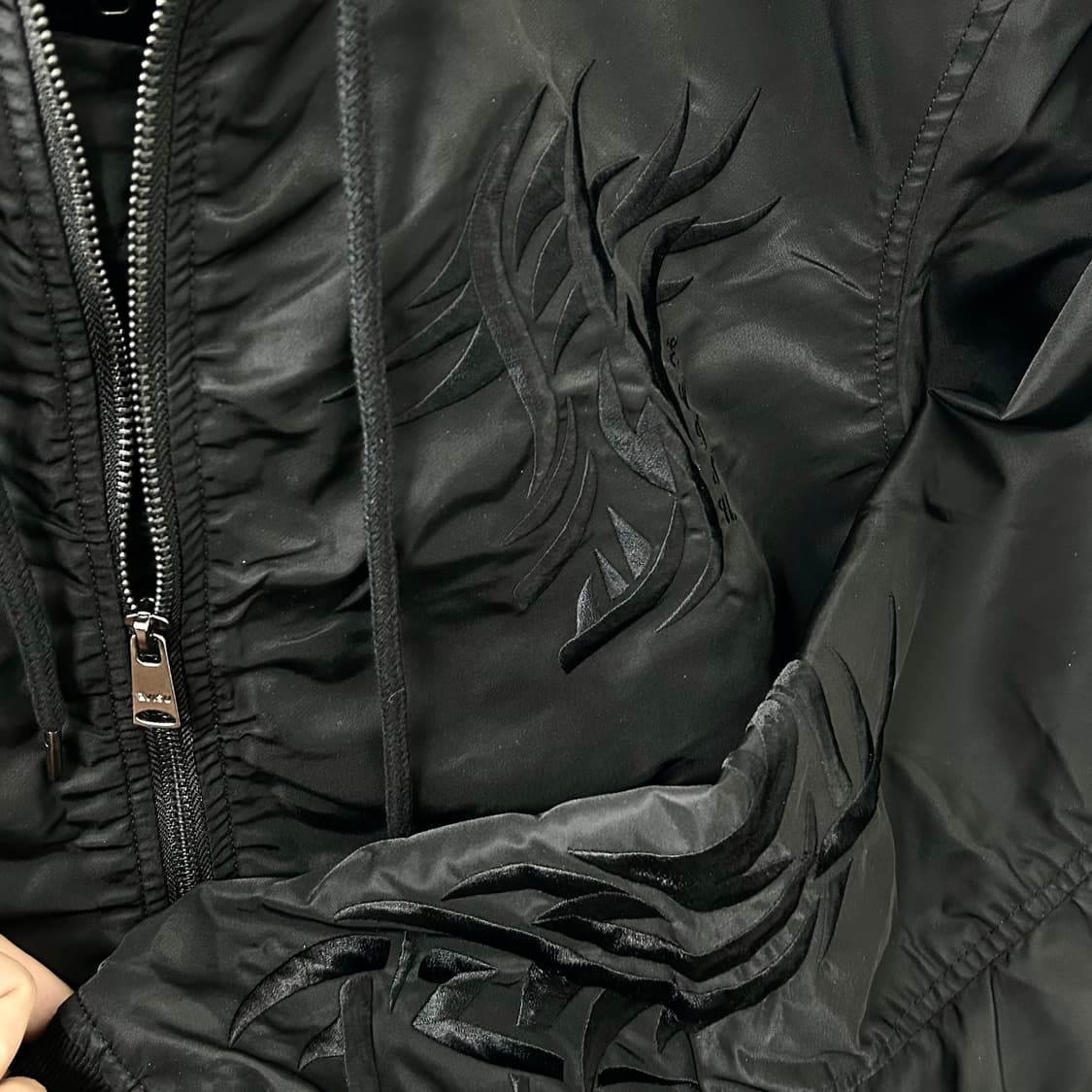 에비수 레이어드 플레임 후드 봄버 자켓 상품이미지7