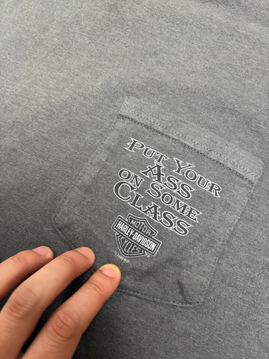 2XL) 00s 할리데이비슨 USA 이글 프린팅 반팔 티셔츠 차콜 상품이미지3
