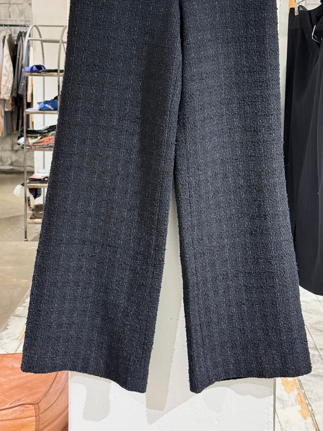 샤넬 유니폼 블랙 트위드 체크 팬츠 상품이미지3