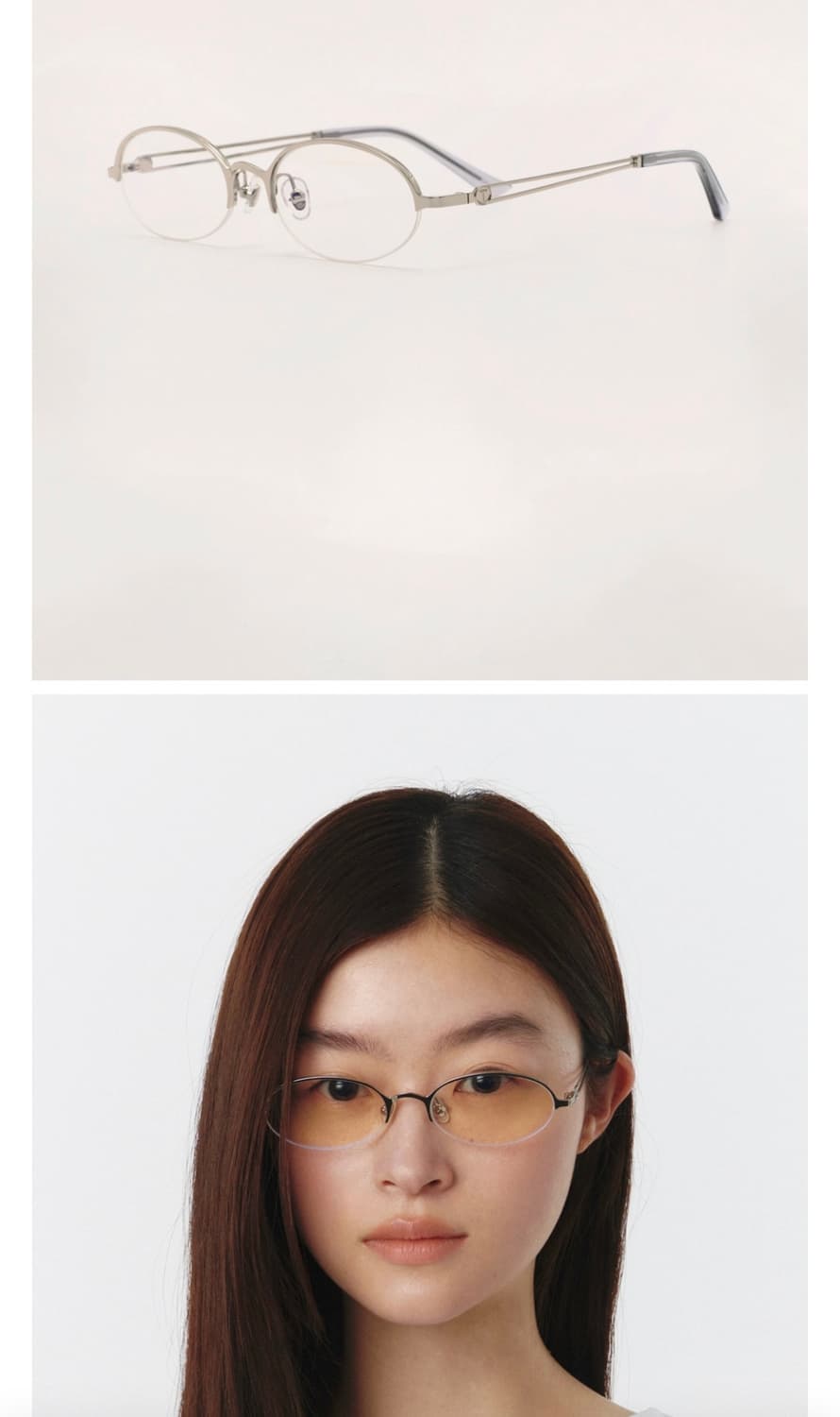 Tumulus 투뮬러스 HATTEN 실버 무광 메탈 반무테 안경 선글라스 상품이미지2